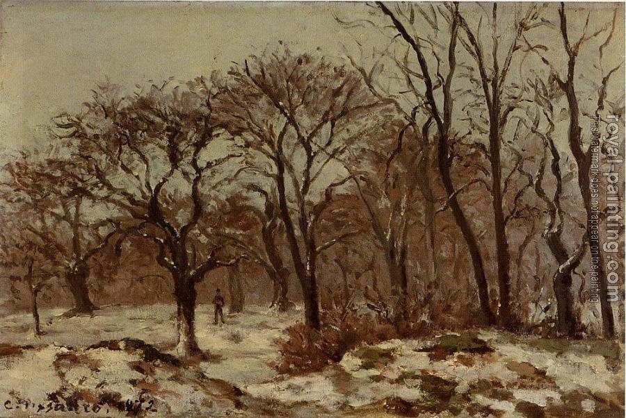 Camille Pissarro : Chestnut Orchard in Winter Camille Pissarro : Chestnut Orchard in Winter